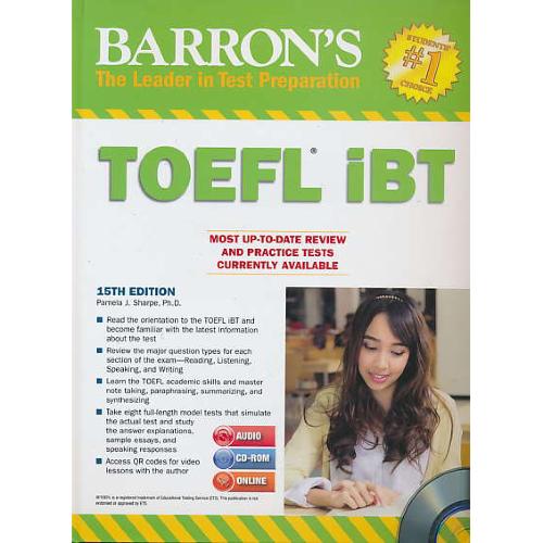 BARRON`S TOEFL IBT / جنگل / باDVD / ویرایش 15 / سلفون