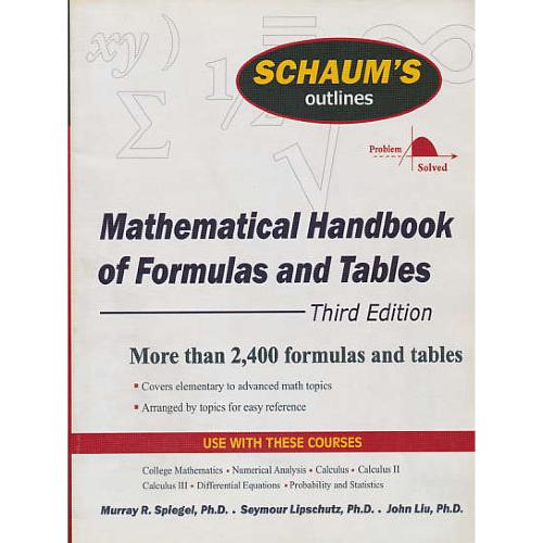 MATHEMATICAL HANDBOOK Of FORMULAS AND TABLES / اشپیگل