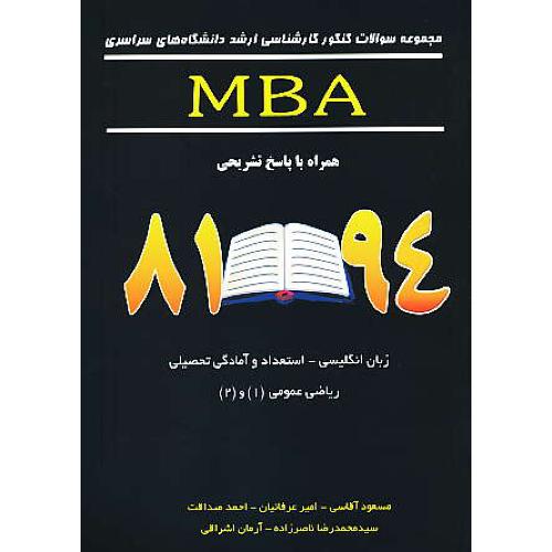 مجموعه سوالات ارشد MBA / سراسری / 94-81 / نگاه دانش