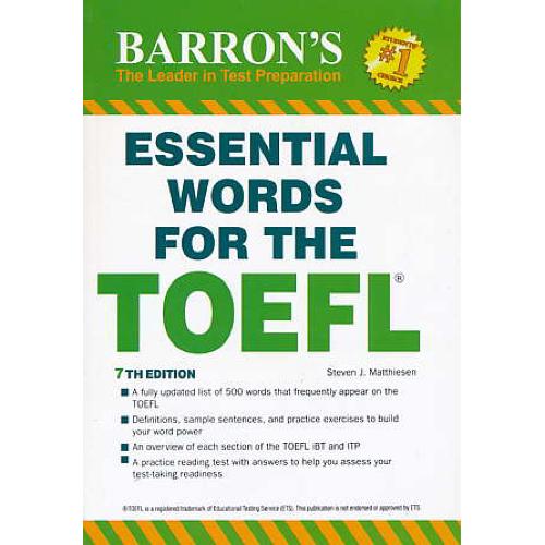 ESSENTIAL WORDS FOR THE TOEFL / ویرایش 7 / بارونز