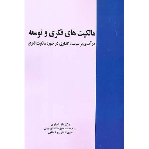 مالکیت های فکری و توسعه/درآمدی بر سیاست گذاری در حوزه مالکیت فکری