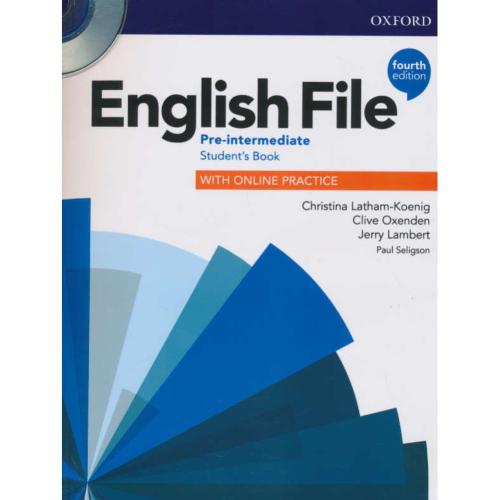 ENGLISH FILE / PRE-INTERMEDIATE / با2CD / با ورک بوک / ویرایش 4