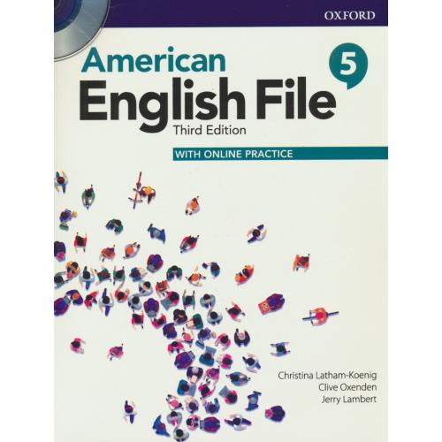 AMERICAN ENGLISH FILE 5 / با ورک بوک / باDVD / ویرایش 3